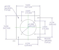 Fan mounting plate drawing